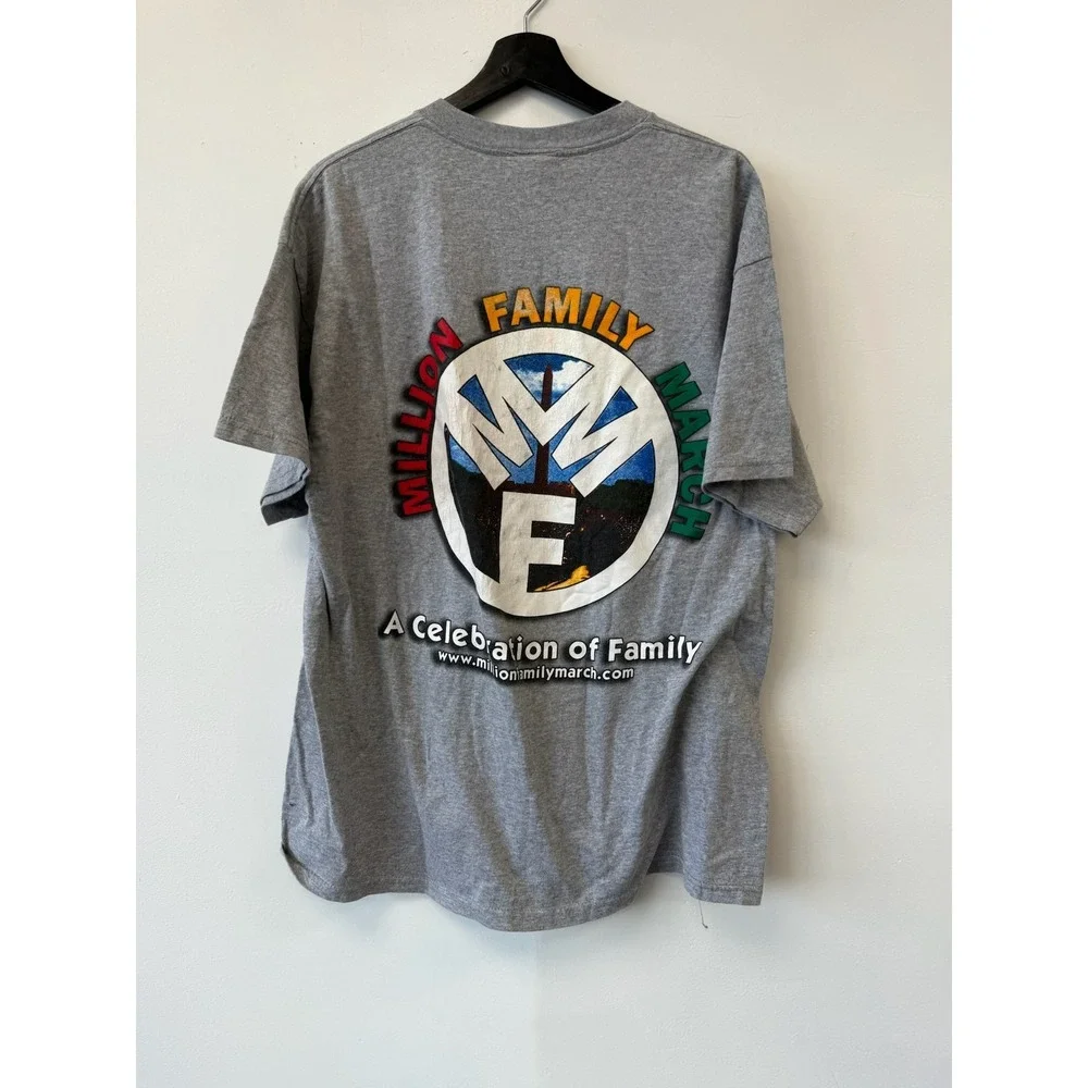 Vintage Million Family March Shirt Large Gray Washington DC Capitol 2000 Tee - Picture 3 of 5